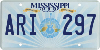 MS license plate ARI297