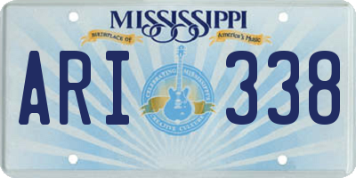 MS license plate ARI338