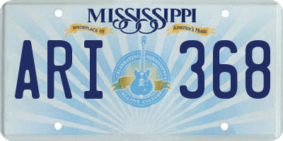 MS license plate ARI368