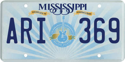 MS license plate ARI369