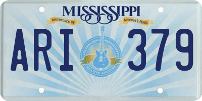 MS license plate ARI379