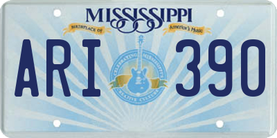 MS license plate ARI390
