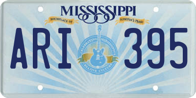 MS license plate ARI395