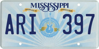 MS license plate ARI397