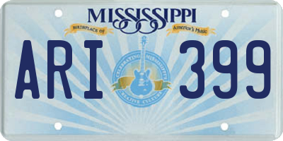 MS license plate ARI399