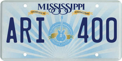 MS license plate ARI400
