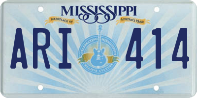 MS license plate ARI414