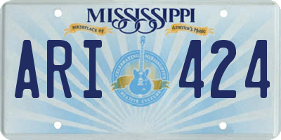 MS license plate ARI424