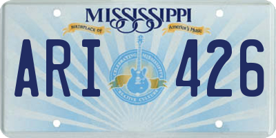 MS license plate ARI426