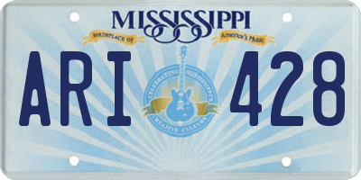 MS license plate ARI428
