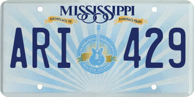 MS license plate ARI429