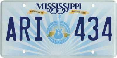 MS license plate ARI434