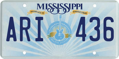 MS license plate ARI436