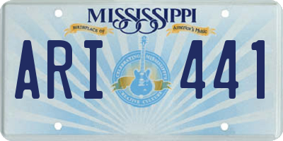 MS license plate ARI441