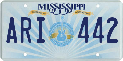 MS license plate ARI442