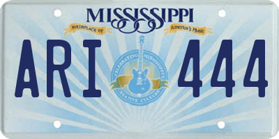 MS license plate ARI444