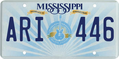 MS license plate ARI446