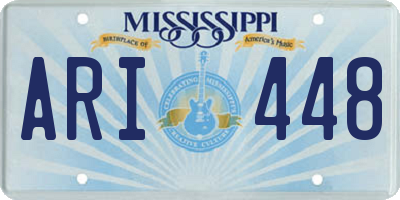 MS license plate ARI448