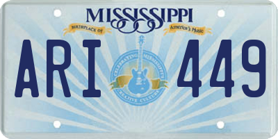 MS license plate ARI449