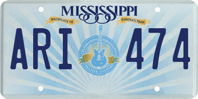 MS license plate ARI474