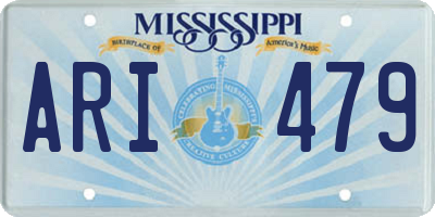 MS license plate ARI479