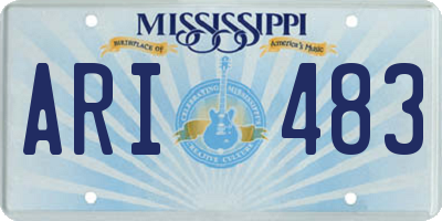 MS license plate ARI483