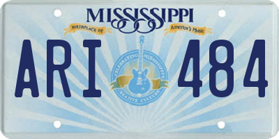 MS license plate ARI484