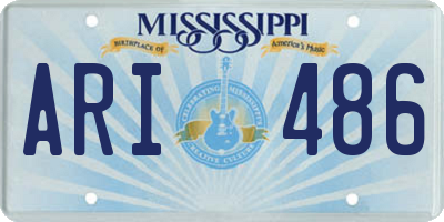 MS license plate ARI486
