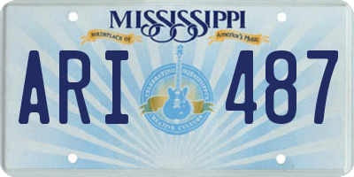 MS license plate ARI487