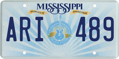MS license plate ARI489