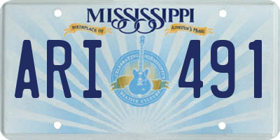MS license plate ARI491