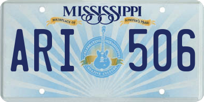 MS license plate ARI506