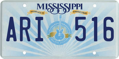 MS license plate ARI516