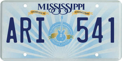 MS license plate ARI541