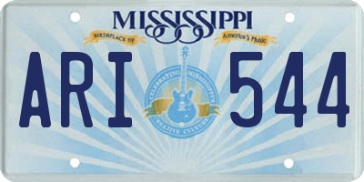 MS license plate ARI544