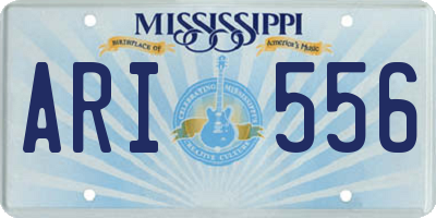 MS license plate ARI556