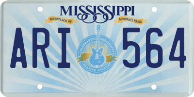 MS license plate ARI564