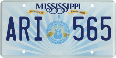MS license plate ARI565