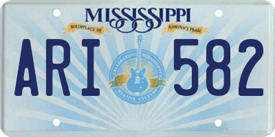 MS license plate ARI582