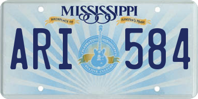 MS license plate ARI584
