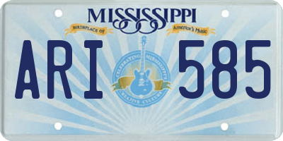 MS license plate ARI585