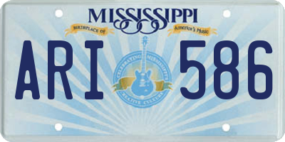 MS license plate ARI586