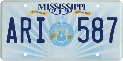 MS license plate ARI587