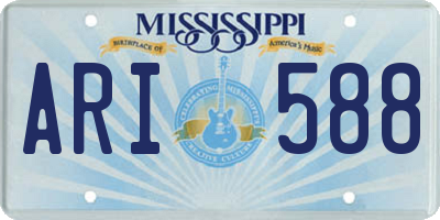 MS license plate ARI588