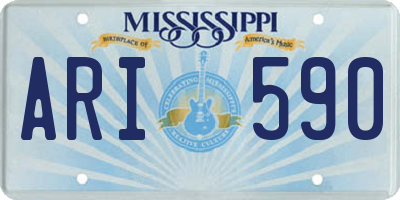 MS license plate ARI590