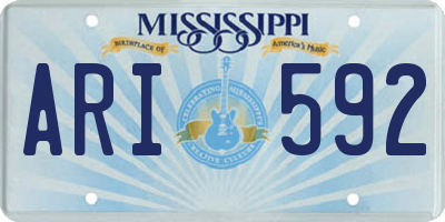MS license plate ARI592