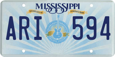 MS license plate ARI594
