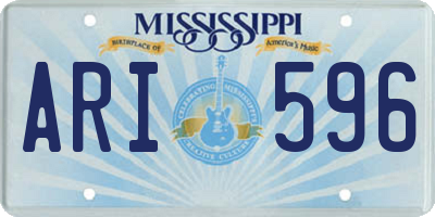 MS license plate ARI596