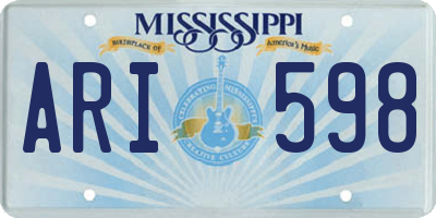 MS license plate ARI598