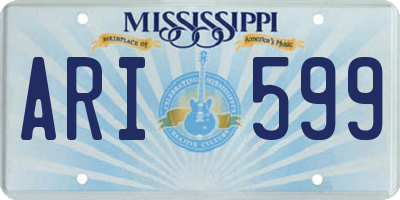 MS license plate ARI599